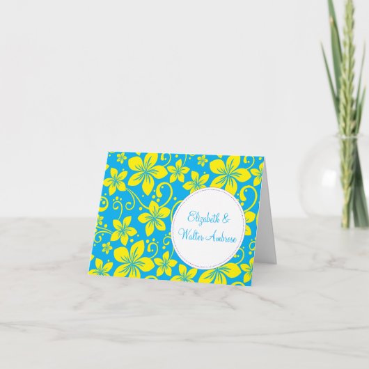 Carte de note Fleurs tropicales (Devant)