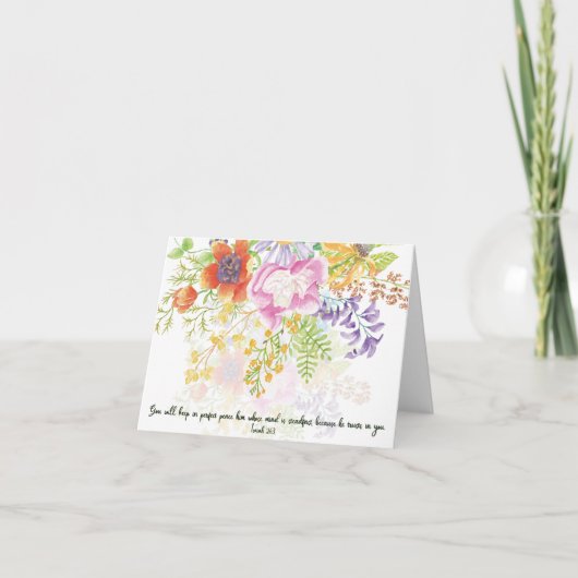 Carte de note florale aquarelle de printemps parfa (Devant)