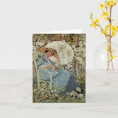 Carte de note florale de blanc de beaux-arts (Fleur jaune)