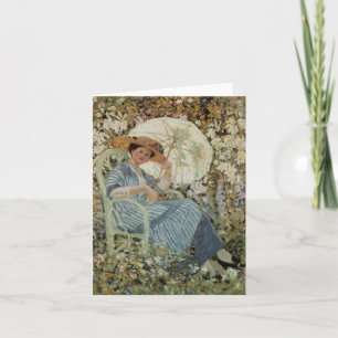 Carte de note florale de blanc de beaux-arts