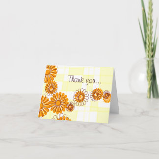 Carte de note florale de Merci