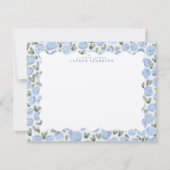Carte de note florale de prairie estivale bleue (Devant)