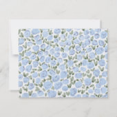 Carte de note florale de prairie estivale bleue (Dos)