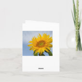 Carte de note florale de tournesol (Dos)