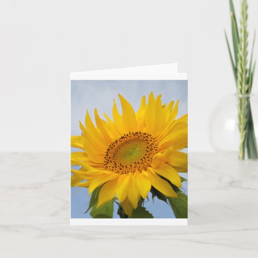 Carte de note florale de tournesol (Devant)