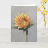 Carte de note florale de tournesol en aquarelle (Fleur jaune)
