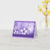Carte de note florale Lilac Purple (Fleur jaune)