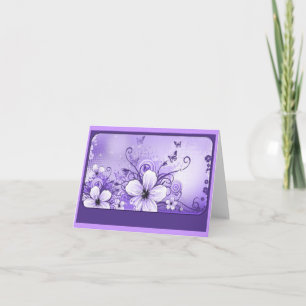 Carte de note florale Lilac Purple