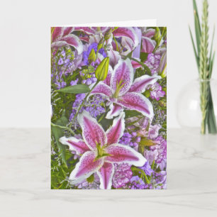 Carte de note florale Lily Garden