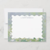 Carte de note florale pastel ondulée (Devant)