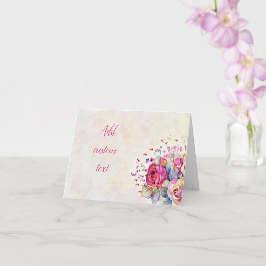 Carte de note florale printanière (Orchidée)