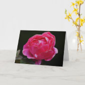 Carte de note florale Rose de bord rose blanc (Fleur jaune)