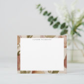 Carte de note florale rose et sauge (Debout devant)