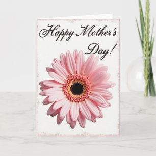 Carte de note florale rose mat