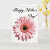 Carte de note florale rose mat (Fleur jaune)