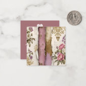 Carte de note florale vintage (Devant/Arrière en situation)
