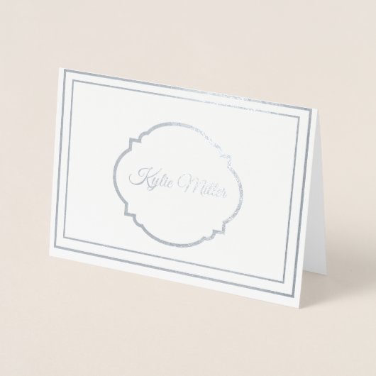 Carte de note Foil Nom personnalisé (Devant)