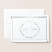 Carte de note Foil Nom personnalisé (Devant avec enveloppe)