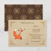 Carte de note Fox vintage (Devant / Derrière)