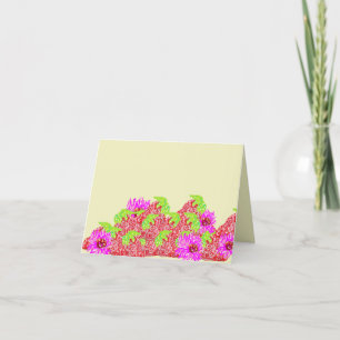 Carte de note : Fraises et marguerites
