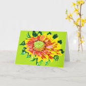 Carte de note /gaillardia couverture fleurs pérenn (Fleur jaune)