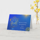 Carte de note Ganesha (Fleur jaune)