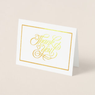 Carte de note Gold Foil Thank you