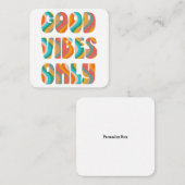 Carte de note Good Vibes personnalisée (Devant / Derrière)
