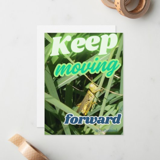 Carte de note Grasshopper (Devant/Arrière en situation)