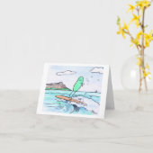 Carte de note Green Weenii "Green Hawaii" (Fleur jaune)