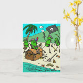 Carte de note Green Weenii "Pirate Party" (Fleur jaune)