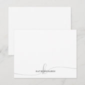 Carte de note grise minimaliste personnalisée (Devant / Derrière)