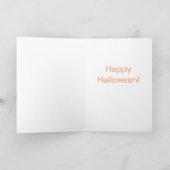 Carte de note Halloween Chat noir vintage (Intérieur)