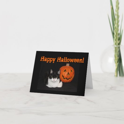Carte de note Halloween Kitty (Devant)