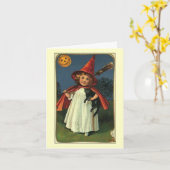 Carte de note heureuse de Halloween (Fleur jaune)