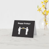 Carte de note heureuse de vendredi (Fleur jaune)