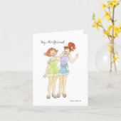 Carte de note 'Hey, Girlfriend' (Fleur jaune)