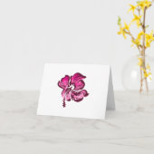 Carte de note Hibiscus aquarelle (Fleur jaune)