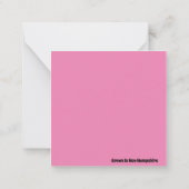 Carte de note Hibiscus rose (Dos)