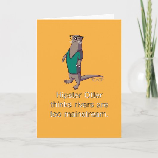Carte de note Hipster Otter (Devant)