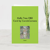Carte de note Holly Tree OBX (Dos)