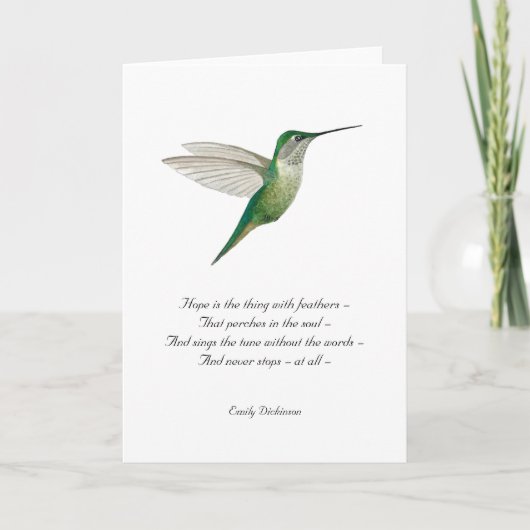 Carte de note Hope Emily Dickinson (Devant)