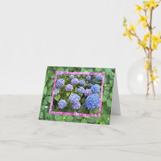 Carte de note Hydrangea (Fleur jaune)