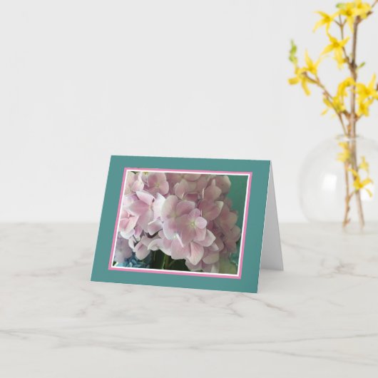 Carte de note Hydrangea rose (Fleur jaune)