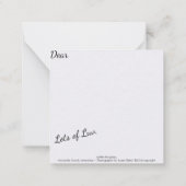 Carte de note I Luv (Coeur) Pingouins (Dos)