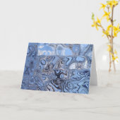 Carte de note "ICE BLUE" (Fleur jaune)