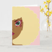 Carte de note I'Lythia (rose) (Fleur jaune)