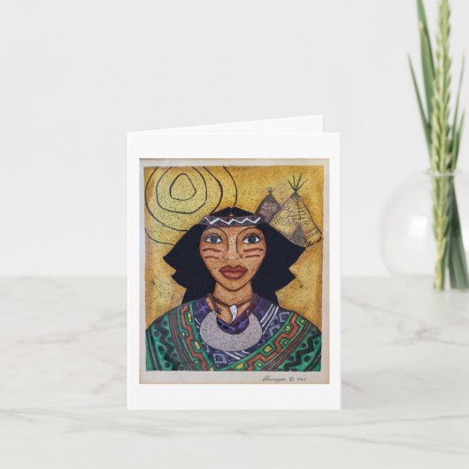 Carte de note indienne Lady (Devant)