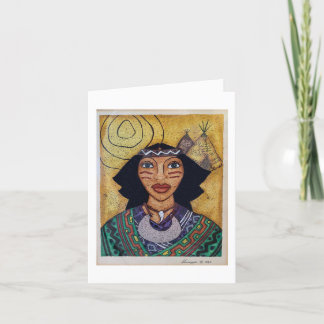 Carte de note indienne Lady