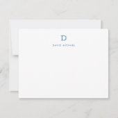 Carte de note initiale de monogramme simple classi (Devant)